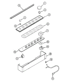 03 - Control Panel parts for Jenn-Air Cooktop CVEX4370W from AppliancePartsPros.com