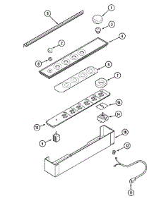 03 - Control Panel parts for Jenn-Air Cooktop CVEX4270W from AppliancePartsPros.com