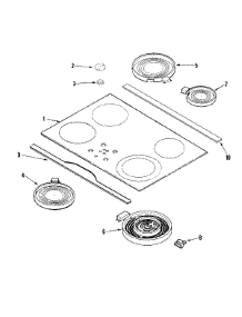 02 - Top Assembly parts for Jenn-Air Cooktop JEC8430ADB from AppliancePartsPros.com