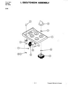 03 - Escutcheon Assembly parts for Jenn-Air Cooktop C238 from AppliancePartsPros.com