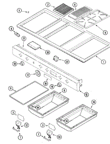 02 - Control Panel & Top Assembly parts for Jenn-Air Cooktop JGD8348BDP from AppliancePartsPros.com