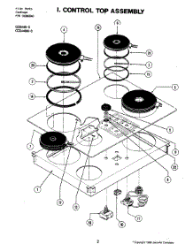 02 - Control Top Assembly parts for Jenn-Air Cooktop CCS446-C from AppliancePartsPros.com