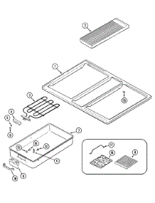 04 - Top Assembly parts for Jenn-Air Cooktop C238B-C from AppliancePartsPros.com