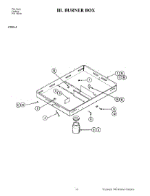 02 - Burner Box parts for Jenn-Air Cooktop C221-J from AppliancePartsPros.com