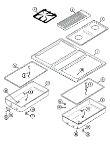 05 - Top Assembly parts for Jenn-Air Cooktop CG205W from AppliancePartsPros.com