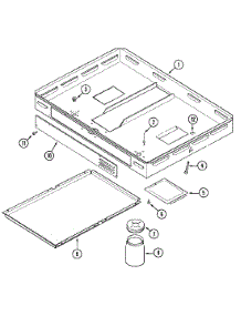 02 - Burner Box parts for Jenn-Air Cooktop CG205W from AppliancePartsPros.com