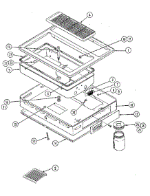 Top / Burner Box Assembly parts for Jenn-Air Cooktop CG106S-C from AppliancePartsPros.com