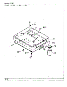 02 - Body parts for Jenn-Air Cooktop CG106L from AppliancePartsPros.com