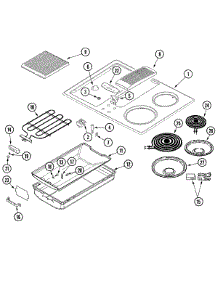03 - Top Assembly parts for Jenn-Air Cooktop JED8130ADW from AppliancePartsPros.com