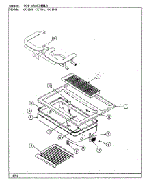 04 - Top Assembly parts for Jenn-Air Cooktop CG106S from AppliancePartsPros.com
