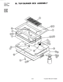 04 - Top / Burner Box Assembly parts for Jenn-Air Cooktop CG100B from AppliancePartsPros.com
