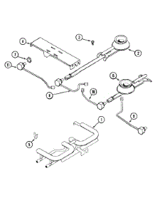 03 - Burner / Manifold Assembly parts for Jenn-Air Cooktop CG206B-E from AppliancePartsPros.com
