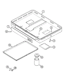 02 - Burner Box Assembly parts for Jenn-Air Cooktop CG206B-E from AppliancePartsPros.com
