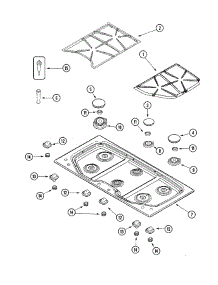 02 - Top Assembly parts for Jenn-Air Cooktop JGC8645ADB from AppliancePartsPros.com