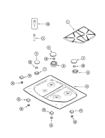 02 - Top Assembly parts for Jenn-Air Cooktop JGC8430ADB from AppliancePartsPros.com