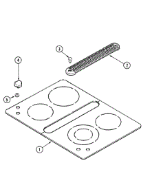 03 - Top Assembly parts for Jenn-Air Cooktop JED8430ADW from AppliancePartsPros.com