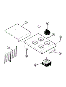 03 - Control Panel parts for Jenn-Air Cooktop 22115 from AppliancePartsPros.com