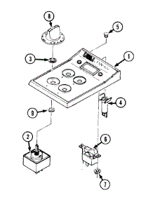 03 - Escutcheon Assembly parts for Jenn-Air Cooktop C222 from AppliancePartsPros.com