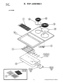 04 - Top Assembly parts for Jenn-Air Cooktop CU230 from AppliancePartsPros.com