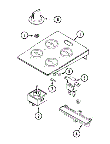 03 - Control Assembly parts for Jenn-Air Cooktop CVE1400B from AppliancePartsPros.com
