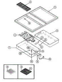 04 - Top Assembly parts for Jenn-Air Cooktop 22112 from AppliancePartsPros.com