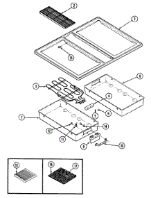 04 - Top Assembly parts for Jenn-Air Cooktop 22116 from AppliancePartsPros.com