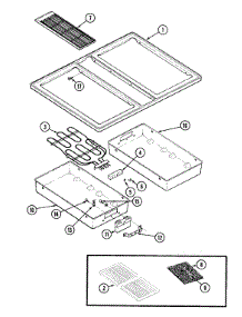 04 - Top Assembly parts for Jenn-Air Cooktop 22114 from AppliancePartsPros.com