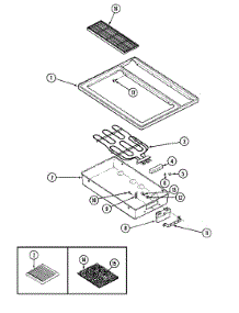 04 - Top Assembly parts for Jenn-Air Cooktop 22001 from AppliancePartsPros.com
