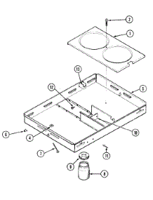 02 - Body parts for Jenn-Air Cooktop 22305 from AppliancePartsPros.com