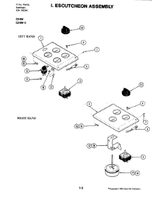 03 - Escutcheon Assembly (C316w) parts for Jenn-Air Cooktop C316W-C from AppliancePartsPros.com