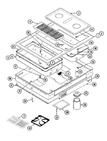 04 - Top Assembly parts for Jenn-Air Cooktop 12104 from AppliancePartsPros.com