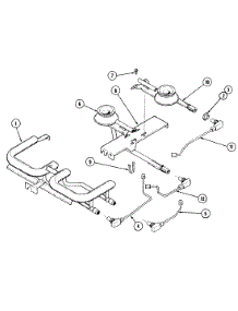 02 - Burner Assembly parts for Jenn-Air Cooktop 12104 from AppliancePartsPros.com