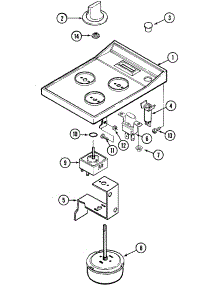 03 - Control Panel parts for Jenn-Air Cooktop C102 from AppliancePartsPros.com
