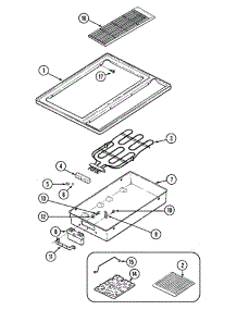04 - Top Assy. parts for Jenn-Air Cooktop C102 from AppliancePartsPros.com