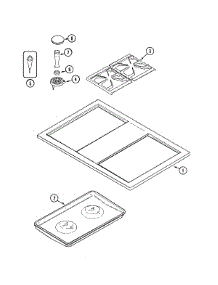 03 - Top Assembly parts for Jenn-Air Cooktop CCGP2420PR from AppliancePartsPros.com