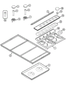 02 - Top Assembly parts for Jenn-Air Cooktop CCGX2620B from AppliancePartsPros.com