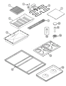 04 - Top Assembly parts for Jenn-Air Cooktop CVDX4180W from AppliancePartsPros.com