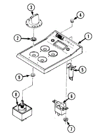 03 - Control Panel parts for Jenn-Air Cooktop C202 from AppliancePartsPros.com