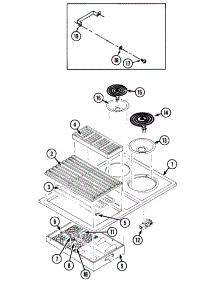 04 - Top Assembly parts for Jenn-Air Cooktop C202 from AppliancePartsPros.com