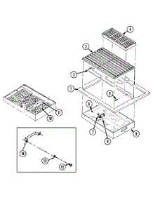 04 - Top Assembly parts for Jenn-Air Cooktop C101 from AppliancePartsPros.com