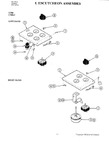 03 - Escutcheon Assembly parts for Jenn-Air Cooktop C306 from AppliancePartsPros.com
