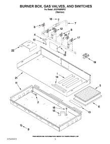 02 - Burner Box, Gas Valves, And Switches parts for Jenn-Air Cooktop JGCP548WP01 from AppliancePartsPros.com