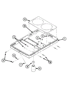 02 - Burner Box parts for Jenn-Air Cooktop C202 from AppliancePartsPros.com