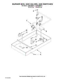 02 - Burner Box, Gas Valves, And Switches parts for Jenn-Air Cooktop JGC9430BDF14 from AppliancePartsPros.com