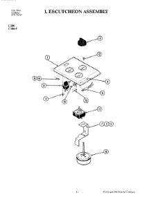 03 - Escutcheon parts for Jenn-Air Cooktop C106 from AppliancePartsPros.com