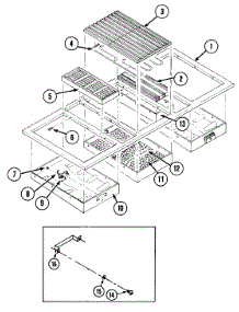 04 - Main Top parts for Jenn-Air Cooktop C301 from AppliancePartsPros.com