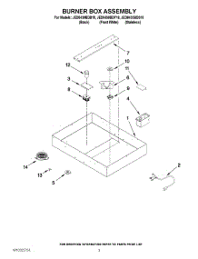 03 - Burner Box Assembly parts for Maytag Cooktop JED8430BDS18 from AppliancePartsPros.com