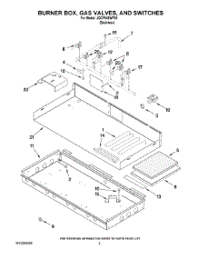 02 - Burner Box, Gas Valves, And Switches parts for Maytag Cooktop JGCP548WP00 from AppliancePartsPros.com
