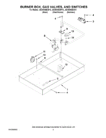 02 - Burner Box, Gas Valves, And Switches parts for Maytag Cooktop JGC9536BDB15 from AppliancePartsPros.com