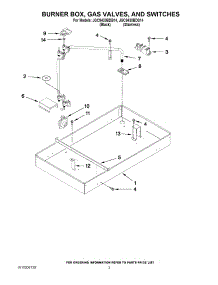 02 - Burner Box, Gas Valves, And Switches parts for Maytag Cooktop JGC9430BDB14 from AppliancePartsPros.com